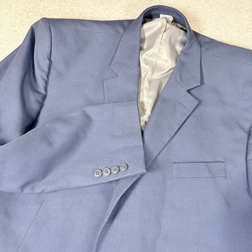Haggar Blazer Mens 50R Blue Tailored Fit Travel Performance Suit Jacket 0155
